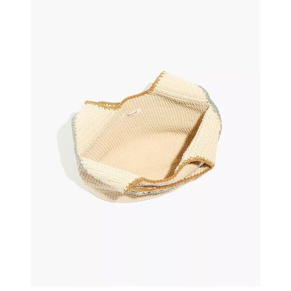 Madewell Hand-Crocheted Ivory Sage Green Shopper Tote Bag - New With Tags - Picture 2 of 4